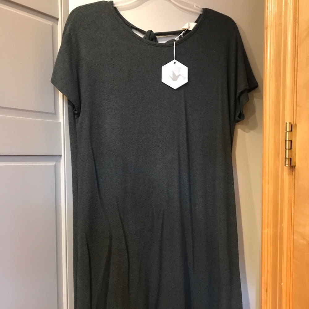 t-shirt dress with tie back